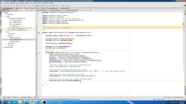 Editing and deleting data from an SQLite database [Beginner Android Studio Example] смотреть онлайн