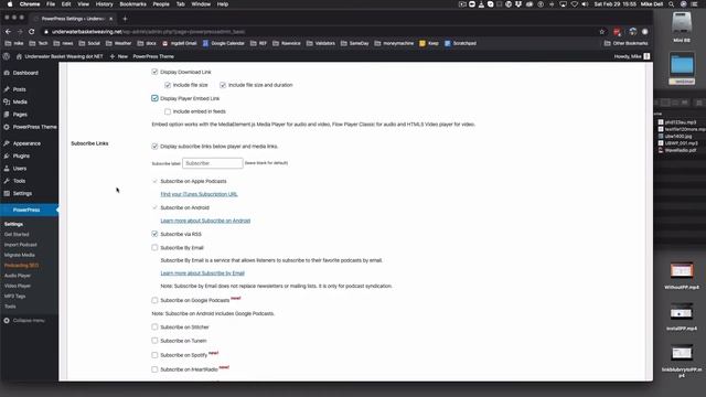 Website tab of PowerPress Podcasting Plugin for WordPress смотреть онлайн