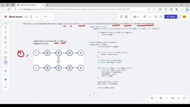 Reverse Linked List 2 | #leetcode | #linkedlist |#coding | #interview | #placement | #code | #java смотреть онлайн