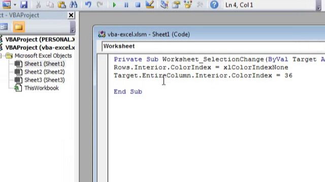 VBA Interior color Basic Example смотреть онлайн