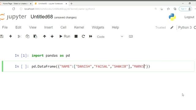 Data Frame in python смотреть онлайн