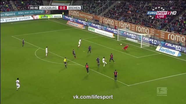 Augsburg 1-2 Werder Bremen (Bundesliga 2015/2016) смотреть онлайн