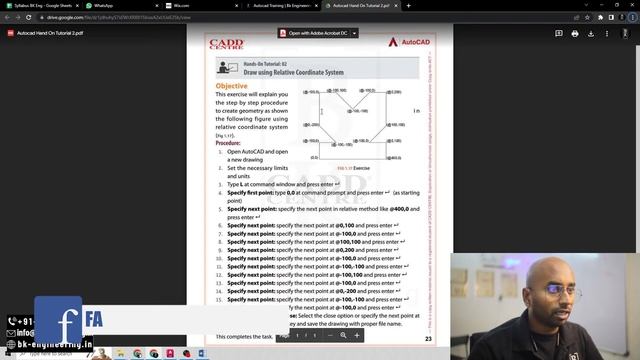Autocad Drawing Using Relative Coordinate System | BK Engineering | Mechanical - Civil - Electrical смотреть онлайн