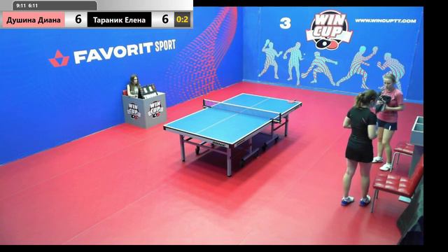 Душина Диана 2-3 Тараник Елена WIN CUP 3 19.06.2019 Эфир прямой смотреть онлайн