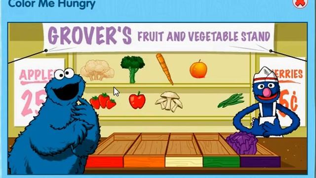Sesame Street Color Me Hungry Game|Learn Colors,Healthy Eating Colour Game For Kids