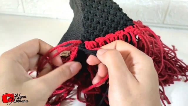 Macrame Bag Tutorial - Two Color Macrame Purse for Beginners @NanaUkhanaMacrame смотреть онлайн