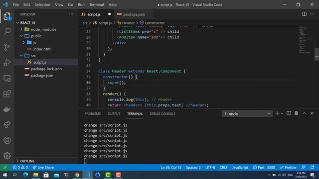 ( دورة كاملة لتدريبك لسوق العمل فى مجال الويب ) React Tutorial#5 - State - Props - Examples смотреть онлайн
