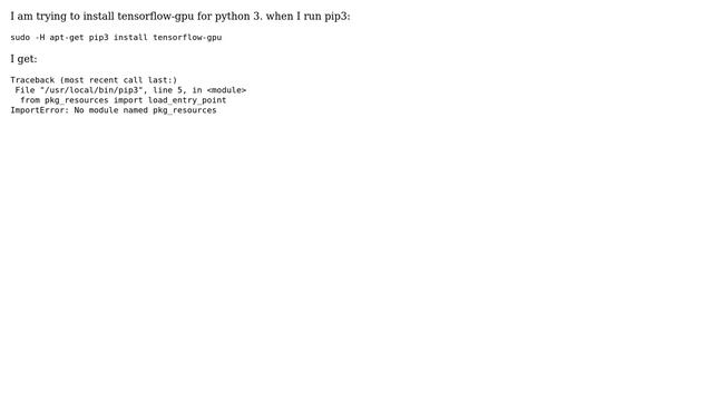 Ubuntu: ImportError: No module named pkg_resources смотреть онлайн