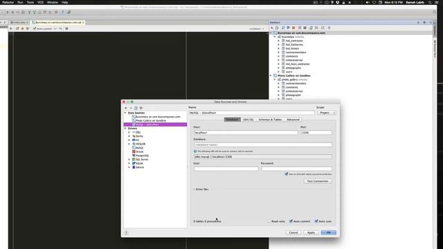 Established database connections in PhpStorm 9 смотреть онлайн