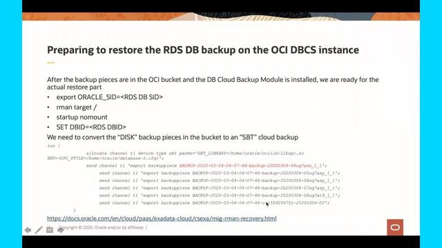 Using RMAN backups to migrate an AWS RDS Oracle Instance to OCI смотреть онлайн