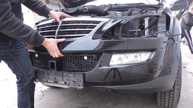 Как снять радиатор интеркулера на Кайроне. Removing the radiator intercooler SsangYong Kyron смотреть онлайн