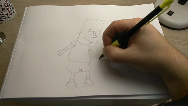 Как нарисовать "Барт Симпсон"/Bart Simpson /Очень простой рисунок смотреть онлайн