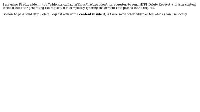 How to send Http Delete Request with json content inside it? смотреть онлайн
