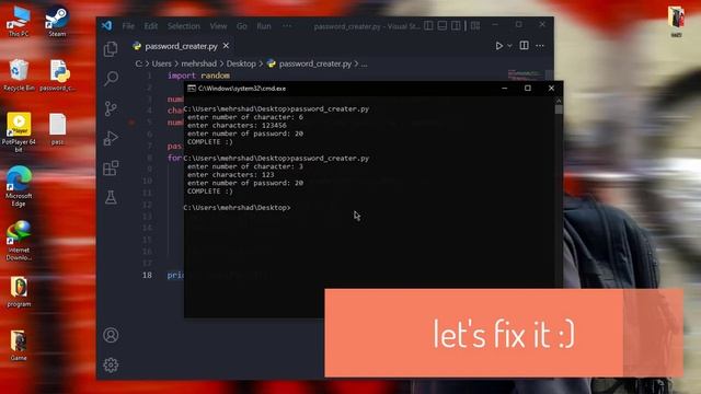 Created a Password Generator with Python - create a strong password list смотреть онлайн