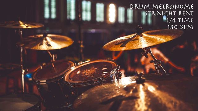 Straight Beat - 4/4 180 BPM - Drum Metronome смотреть онлайн