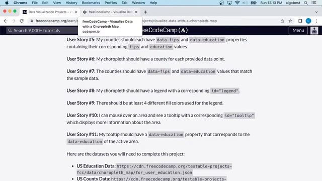 freeCodeCamp - Data Visualization - Visualize Data with a Choropleth Map - Solution - Live Stream # смотреть онлайн