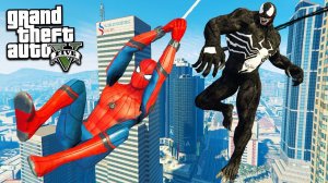 ЧЕЛОВЕК ПАУК ПРОТИВ ВЕНОМА РЕАЛЬНАЯ ЖИЗНЬ СУПЕРГЕРОЕВ В ГТА 5 МОДЫ! ОБЗОР МОДА GTA 5 видео игра mods