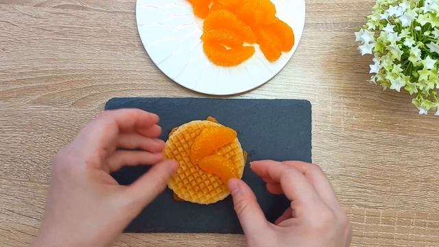 Десерт с вафлями и мандаринами за 5 минут! Вы будете поражены! Очень просто и вкусно! смотреть онлайн