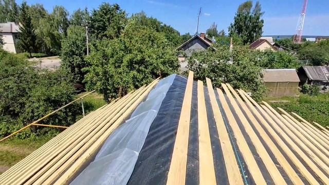 Сделали крышу и каркасный пристрой на старом доме + демонтаж смотреть онлайн