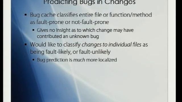 Predicting bugs in code changes using SCM information смотреть онлайн