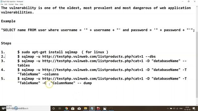 Experiment 5 SQLMap Part2| Advanced System Security & Digital Forensics|Tutorial Series|Sridhar Iye смотреть онлайн