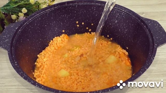 Чечевичный суп с овощами