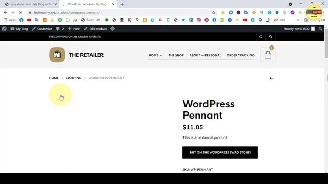 how to add watermark image and text in product or post | wordpress woocommerce website смотреть онлайн