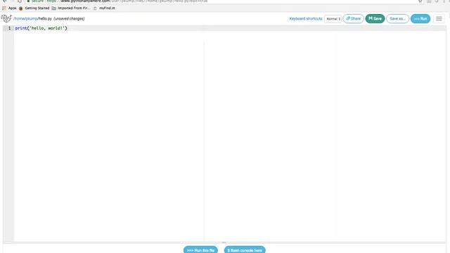 1-1: Cloud-Based Python Anywhere смотреть онлайн