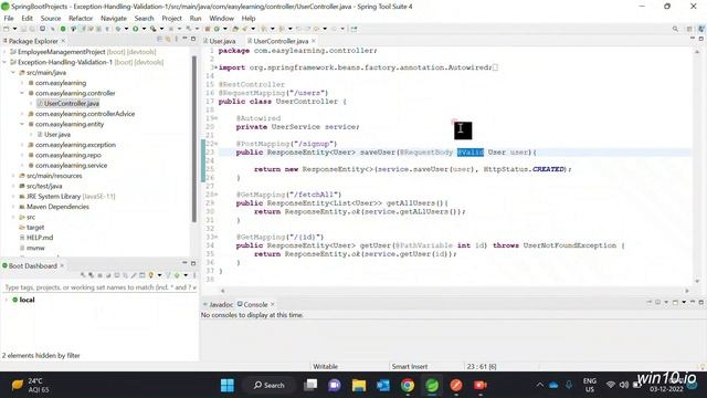 Spring Boot Data Validation//Spring Boot Exception Handling part 14.4 Easy Learning Channel смотреть онлайн