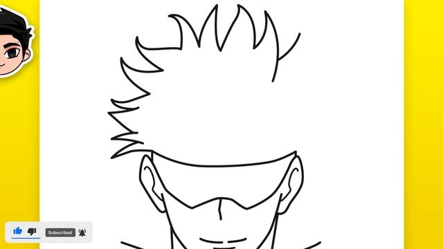 How to Draw Gojo Satoru from Jujutsu Kaisen | Easy Step-by-Step смотреть онлайн