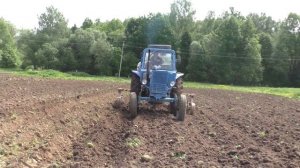 #174 Нарезка борозд под картошку трактором МТЗ-80 с крн 2.8