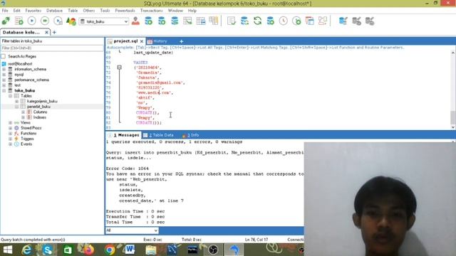 belajar membuat project database menggunakan SQL DDL, DML, SELECT JOIN, VIEW, PROCEDURE, FUNCTION. смотреть онлайн