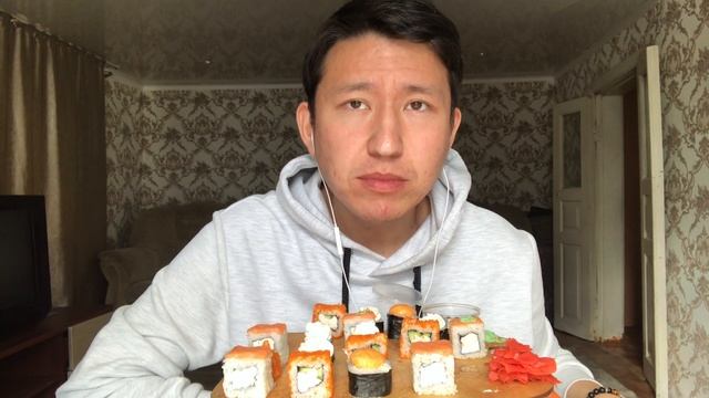 Мукбанг|СУШИ. РОЛЛЫ ПРОБУЮ ПЕРВЫЙ РАЗ В ЖИЗНИ? Mukbang|SUSHI ROLLS|Eating|not ASMR