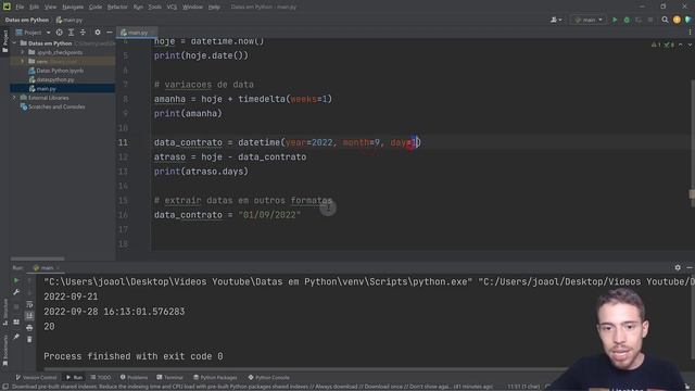 Datas em Python - Biblioteca Datetime - Como Trabalhar de Forma Eficiente смотреть онлайн
