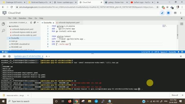 Challenge: GCP Architecture-Build and Deploy a Docker Image to a Kubernetes Cluster. смотреть онлайн