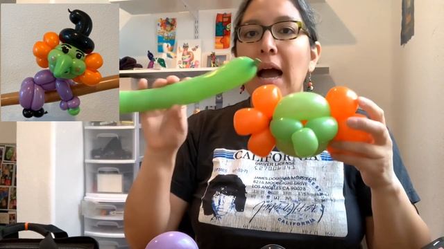 Witch balloon tutorial. How to make a witch riding a broom . Halloween balloon design. смотреть онлайн