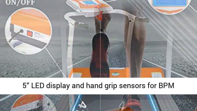 Folding Treadmill for Home, Electric Motorized Running Machine with LCD Monitor & Pulse Grip, смотреть онлайн