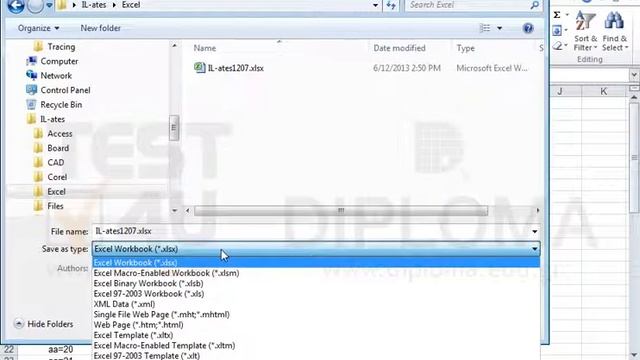 Save the active workbook, in MS Excel 5.0/95 type, as mybook95.xls in the IL-ates\Excel folder... смотреть онлайн