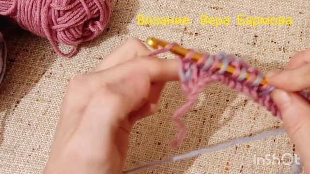 СВЯЖЕМ!! Самые простые Двухцветный #узор #тунисскоевязание смотреть онлайн