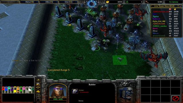 Warcraft 3: TFT [Custom] #498 Line tower Wars 18.5 - Slabé věže смотреть онлайн