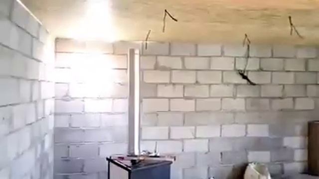 Пристрой из керамзитобетонных блоков. Монтаж печи смотреть онлайн