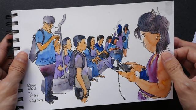 Drawing on Public Transport, Trains, Stations (tutorial) смотреть онлайн