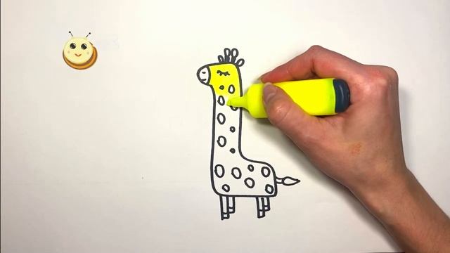 Как нарисовать Жирафа. Обучающее видео для ребенка смотреть онлайн