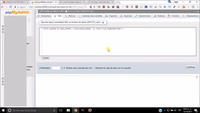 Actualizar base de datos de WordPress para migrar de http a https смотреть онлайн