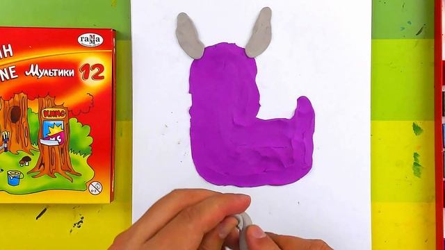 Лепим ЛАМУ - поделка для детей из пластилина от РыбаКит смотреть онлайн