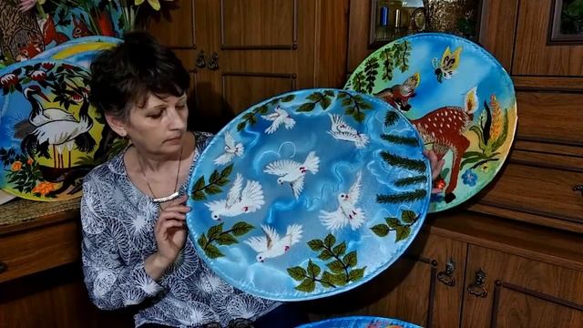 Рукоделие. Обзор двух готовых вышивок гладью. ПЕГАС И ГОЛУБИ - Hand Embroidery. смотреть онлайн