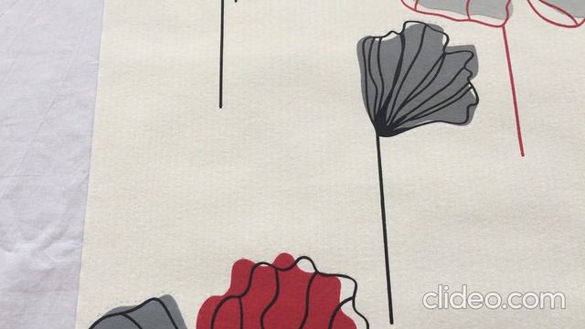 273420 Яркие немецкие обои с серыми и красными цветами на молочном фоне смотреть онлайн