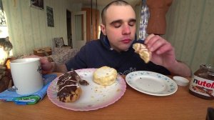 МУКБАНГ АСМР ПИРОЖНЫЕ / CAKES / ПОНЧИКИ / DONUTS / НУТЕЛЛА / NUTELLA / ЧАЙ/ EATING ASMR Mukbang #400