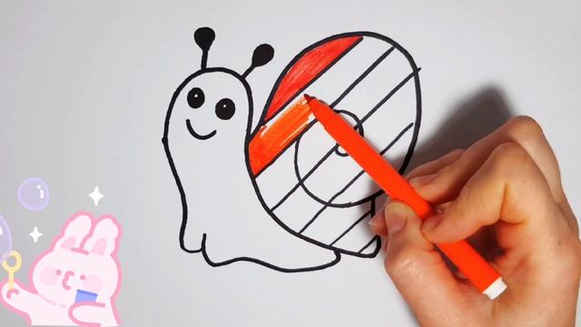 How to draw snail learn to draw step by step | Как нарисовать улитку учимся рисовать поэтапно смотреть онлайн