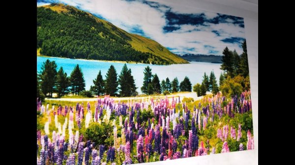 Печать на мелованной бумаге экосольвентом на принтере PrintX на планшетном БУ принтере